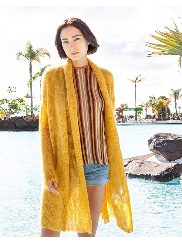 Lana Grossa MANTEL MIT SCHALKRAGEN Silkhair