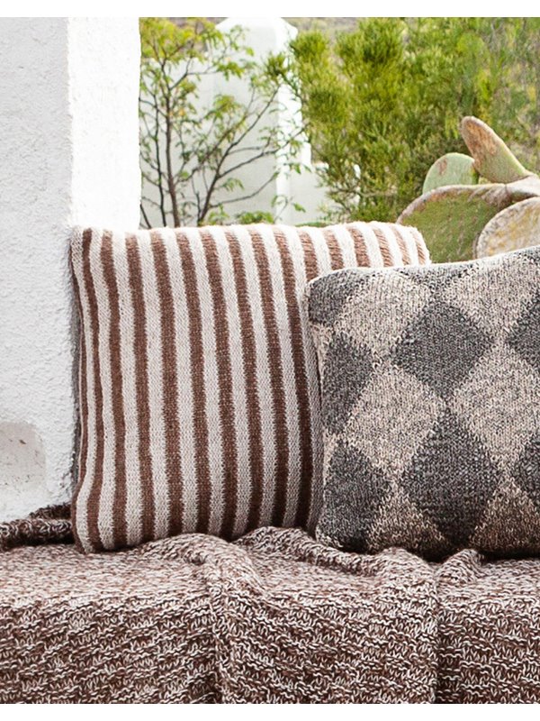 Lana Grossa KISSENHÜLLE IN STREIFEN Ecopuno