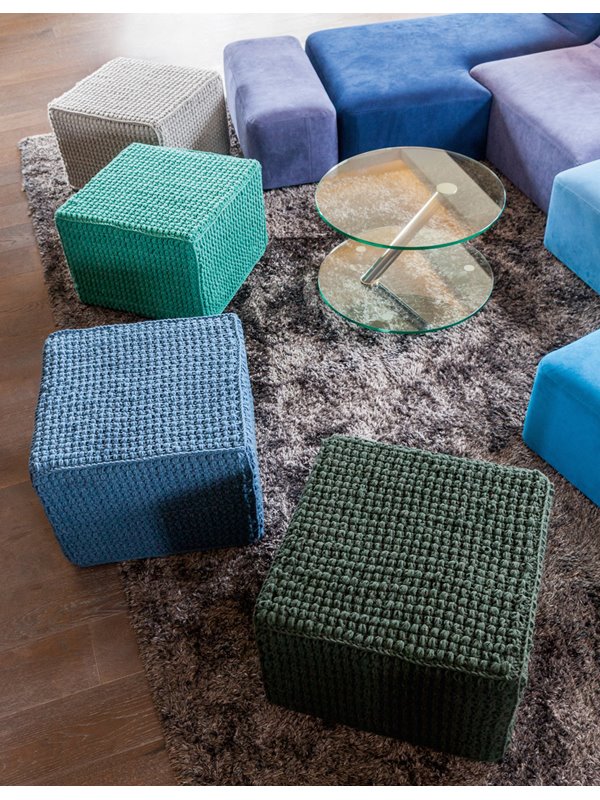 Lana Grossa HOCKERHÜLLEN IN VERBUNDENEN NOPPEN Mille II