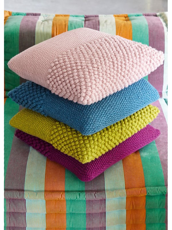 KISSENHÜLLE MIT PERL- UND NOPPENMUSTER Alta Moda Cashmere 16 von Lana Grossa