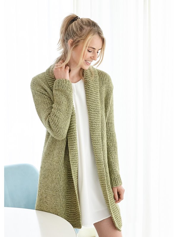 CARDIGAN GLATT RECHTS MIT SCHALKRAGEN Landlust Winterwolle von Lana Grossa