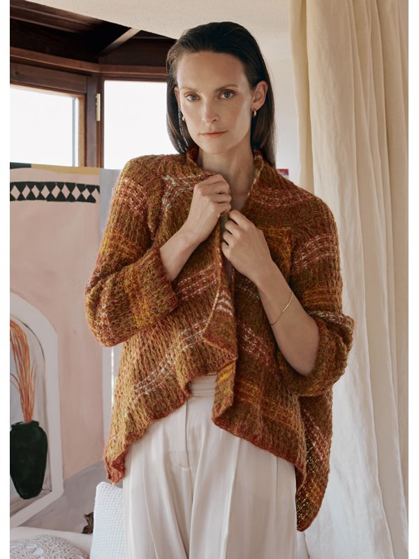 CARDIGAN IM HEBEMASCHENMUSTER Ecopuno & Silkhair von Lana Grossa