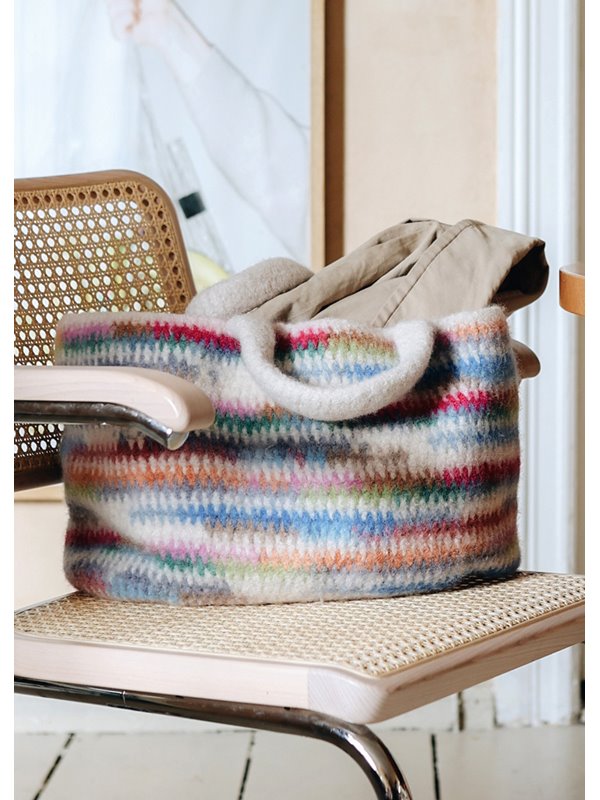 GEFILZTE HÄKELTASCHE IN STÄBCHEN Feltro & Feltro Line von Lana Grossa