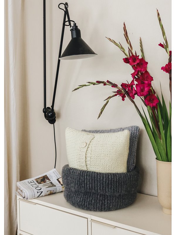 GEFILZTER KORB IN DUNKELGRAU MELIERT Feltro von Lana Grossa