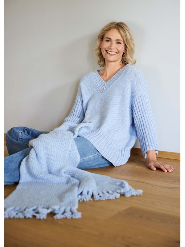 SCHAL IN SCHLAUCHSTRICKEREI Cool Merino Big von Lana Grossa