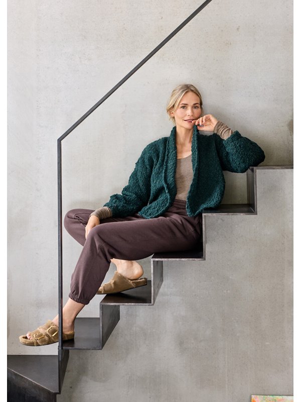 CARDIGAN MIT SCHALKRAGEN Caramella von Lana Grossa