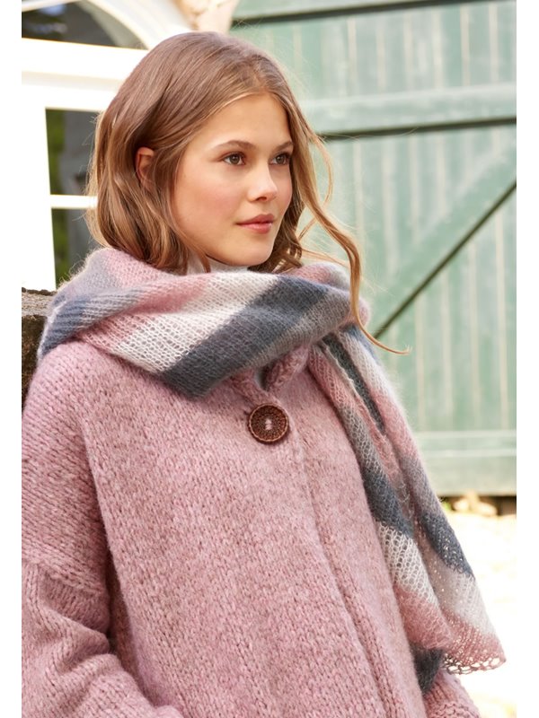 Lana Grossa STOLA IN DIAGONALSTREIFEN Silkhair