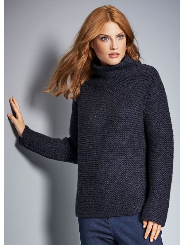 PULLI KRAUS RECHTS MIT STEHKRAGEN Alta Moda Cashmere 16 von Lana Grossa