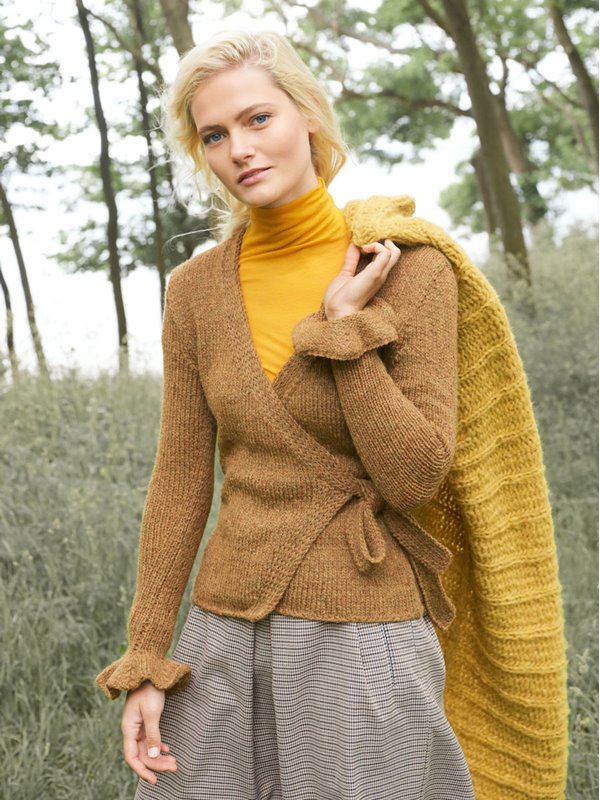 WICKELJACKE MIT ÄRMELVOLANTS Alta Moda Alpaca von Lana Grossa