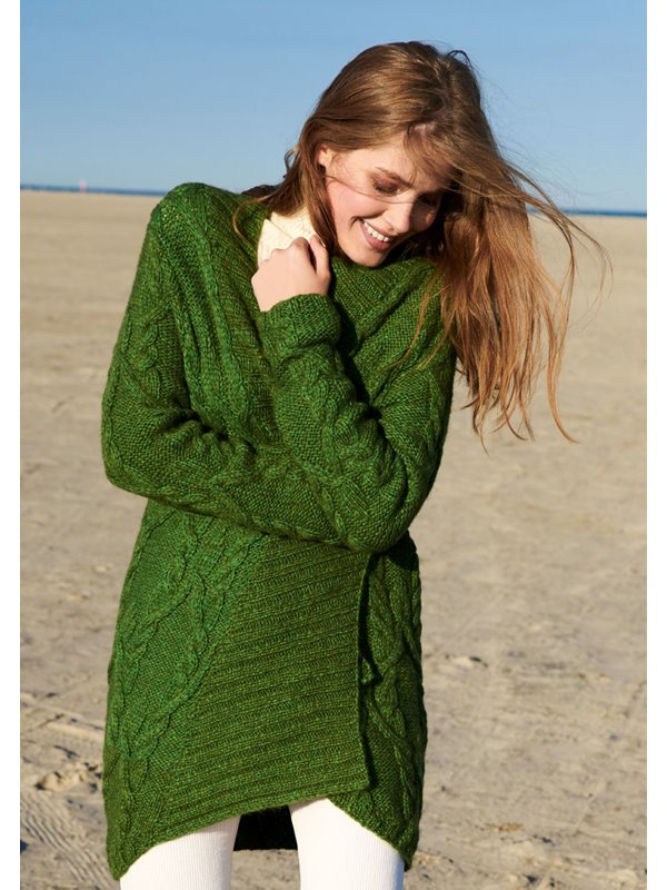 LONGJACKE IM ZOPFMUSTER MIT SCHALKRAGEN Brigitte No. 2 von Lana Grossa