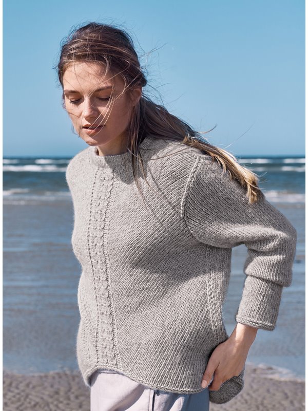 Lana Grossa PULLI GLATT RECHTS MIT ZOPFMITTEN Brigitte No. 2