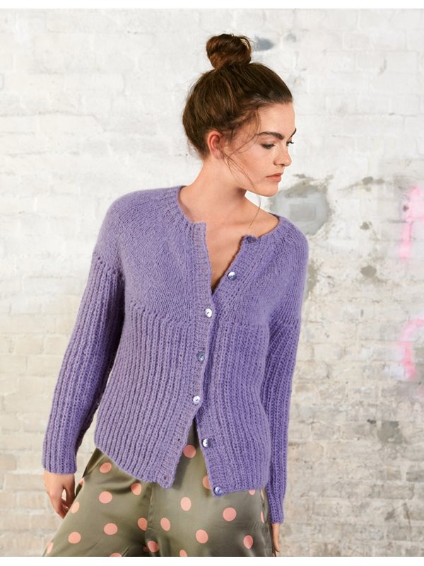 Lana Grossa RUNDPASSENJACKE IM HALBPATENTMUSTER Brigitte No. 2