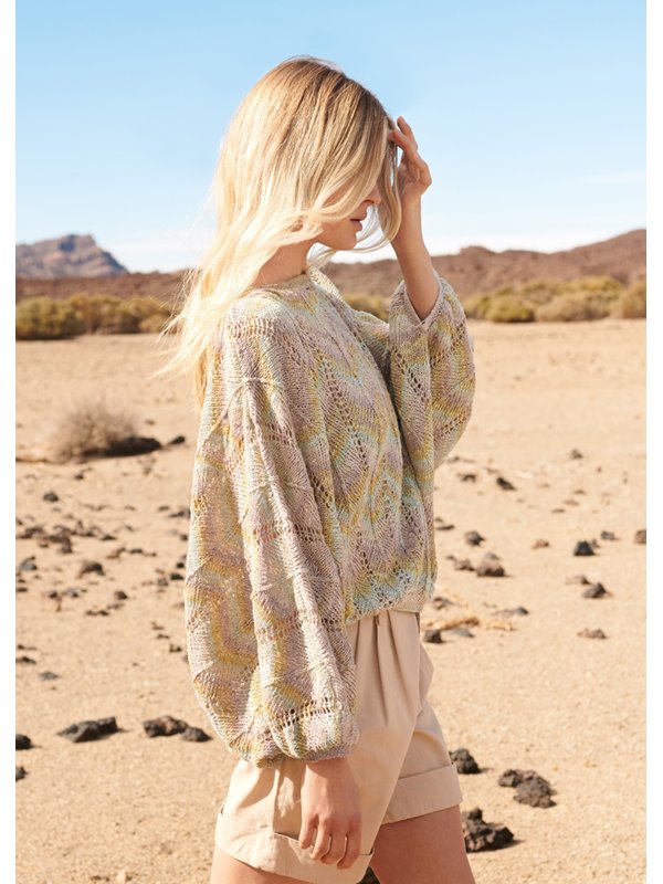 Lana Grossa FLEDERMAUSPULLI IM ZACKENLOCHMUSTER Romanza