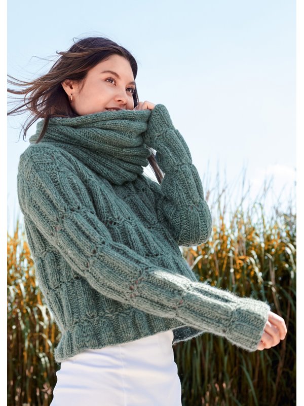 Lana Grossa PULLI IM RIPPENMUSTER MIT LOCHREIHEN Lala Berlin Lovely Cashmere