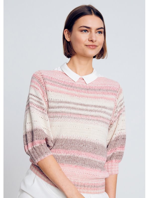 PULLI  MIT LOCHMUSTER Aruba von Lana Grossa