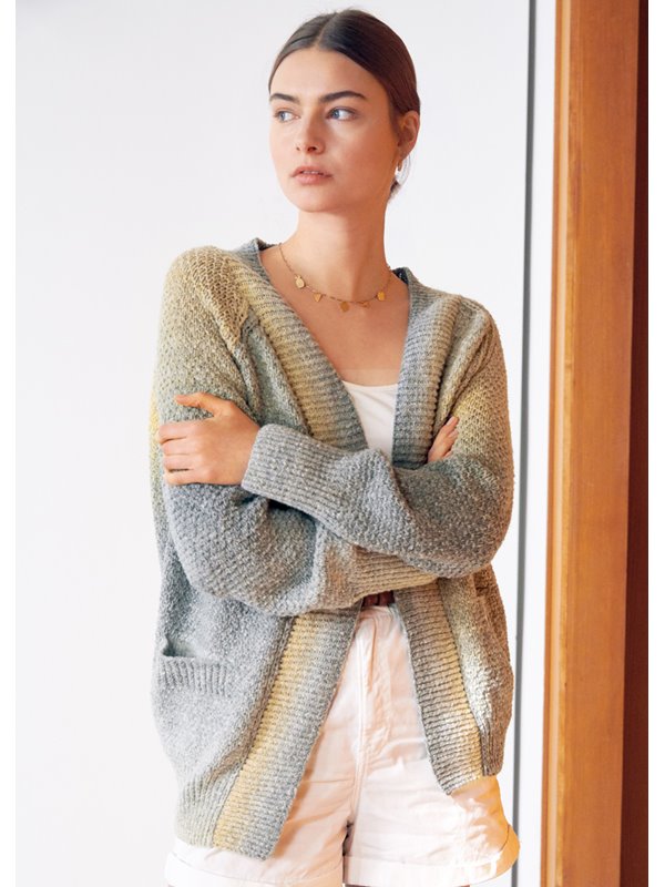 RAGLANJACKE IM PERLSTRUKTURMUSTER Amoroso von Lana Grossa