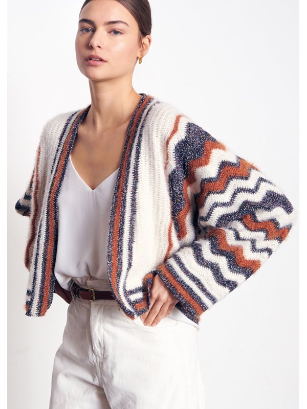 Lana Grossa KIMONOJACKE IM ZACKENMUSTER About Berlin Spotty & Per Fortuna