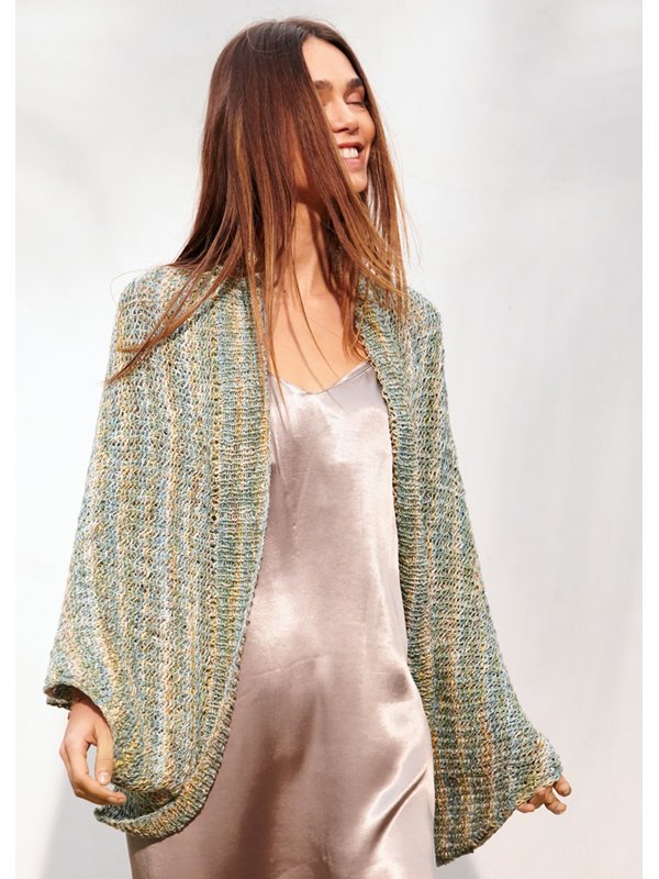 Lana Grossa CAPE-WESTE IM NETZSTRUKTURMUSTER About Berlin Vanity