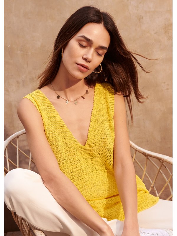 TOP IM PERLSTRUKTURMUSTER Capri von Lana Grossa