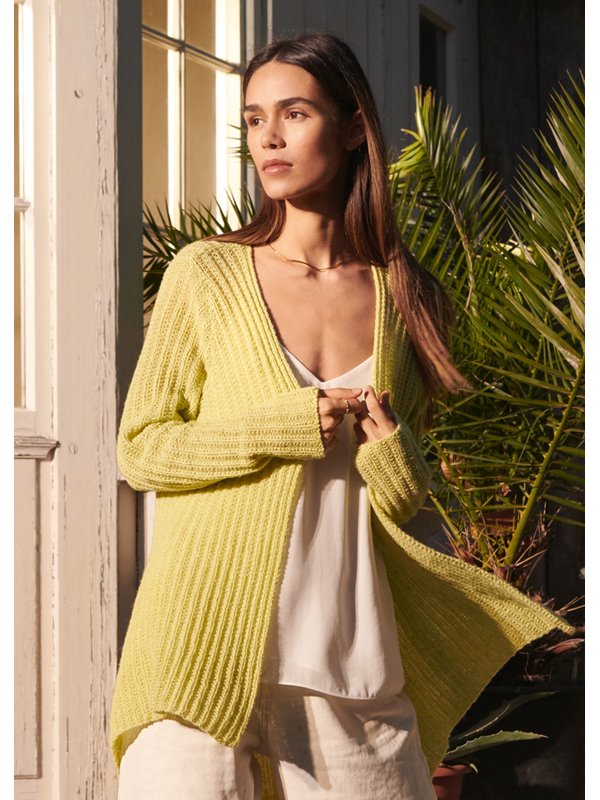 LONG-CARDIGAN IM FALSCHEN PATENTMUSTER Allora von Lana Grossa