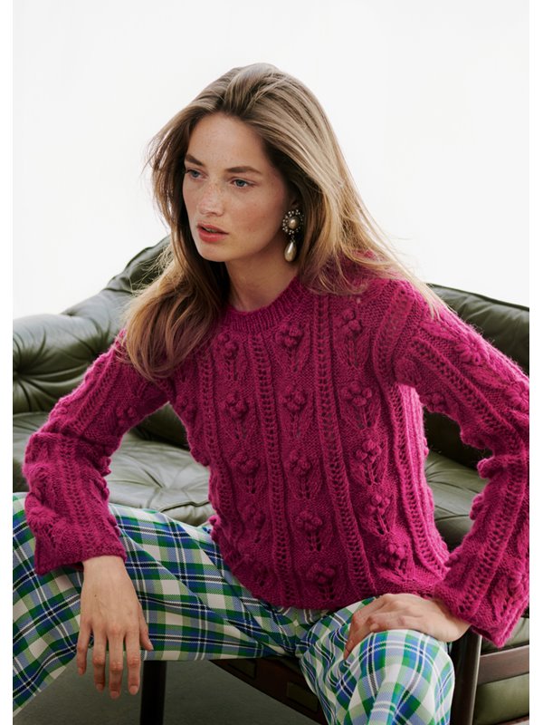 PULLOVER IM NOPPEN-LOCHMUSTER Brigitte No. 2 von Lana Grossa