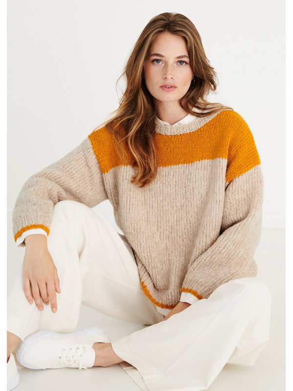 PULLI GLATT RECHTS MIT FARBPARTIEN Alpaca Moda & Baby Light von Lana Grossa