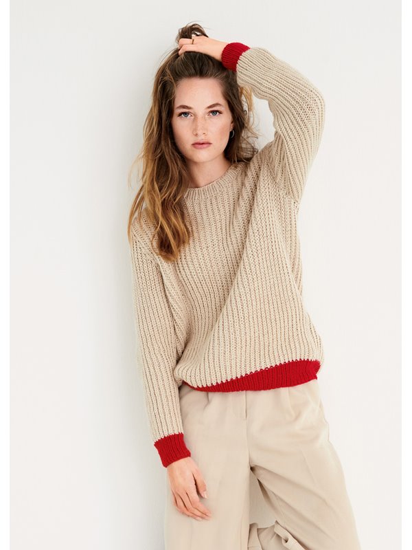 PULLI IM HALBPATENTMUSTER Landlust Alpaka Merino 100 von Lana Grossa