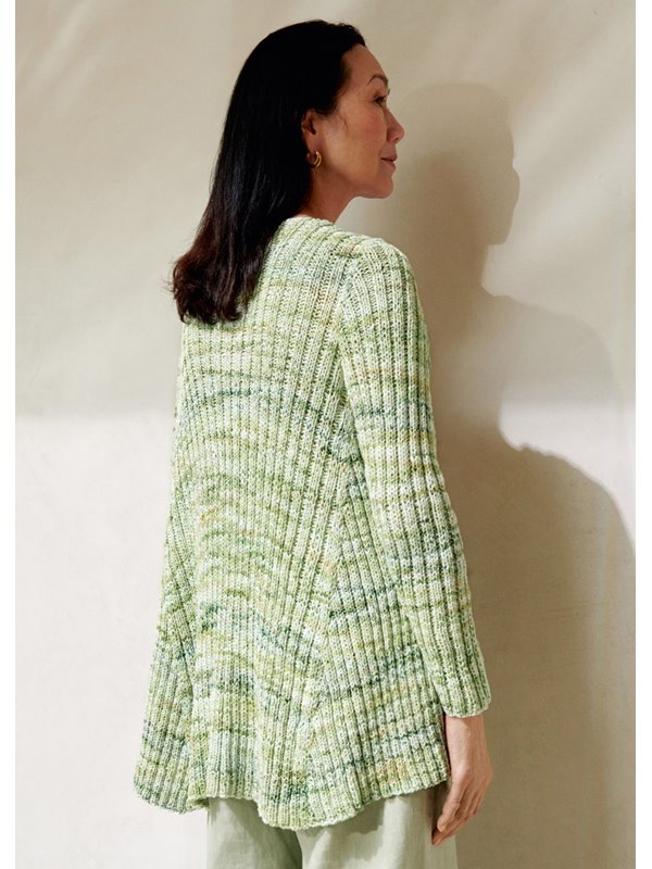 CARDIGAN IM RIPPENMUSTER Ecco Print von Lana Grossa