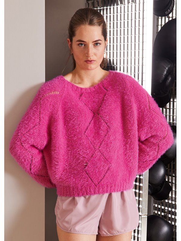 PULLOVER GLATT RECHTS MIT RAUTEN Per Fortuna von Lana Grossa