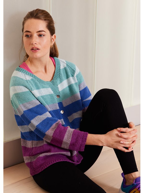 3/4 ARM CARDIGAN GLATT RECHTS Brigitte No. 4 von Lana Grossa