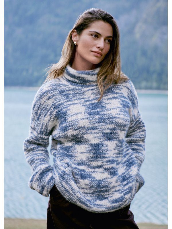 ROLLKRAGENPULLOVER Natural Alpaca Pelo von Lana Grossa