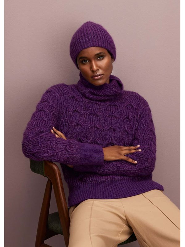 Lana Grossa PULLOVER IM RIPPENZOPFMUSTER Silkhair & Ecopuno