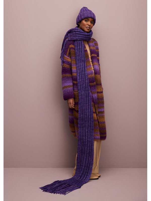 Lana Grossa SCHAL IM DOPPELTEN PATENTMUSTER Vintage Superchunky