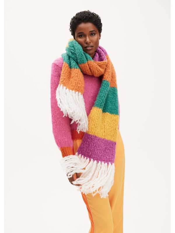 SCHAL GLATT RECHTS IN STREIFEN Royal Alpaca von Lana Grossa