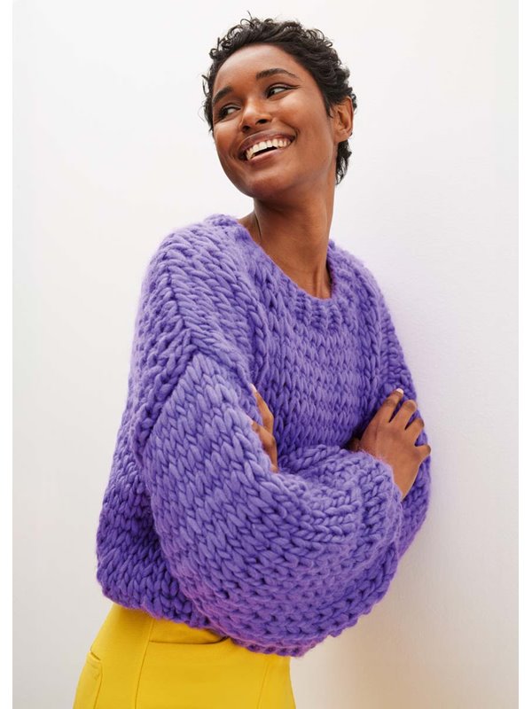 PULLOVER IM FALLMASCHENMUSTER Confetti von Lana Grossa