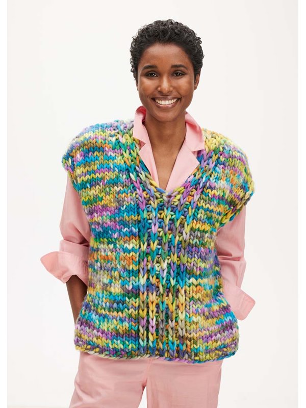 Lana Grossa PULLUNDER GLATT RECHTS MIT HALBPATENTMUSTER Confetti Print