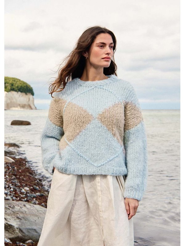 PULLOVER MIT EINSTRICKMUSTER Royal Alpaca & Brigitte No. 2 von Lana Grossa
