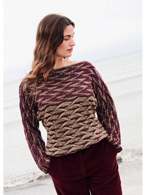 Lana Grossa KIMONOPULLOVER IM HEBEMASCHENMUSTER Lucida