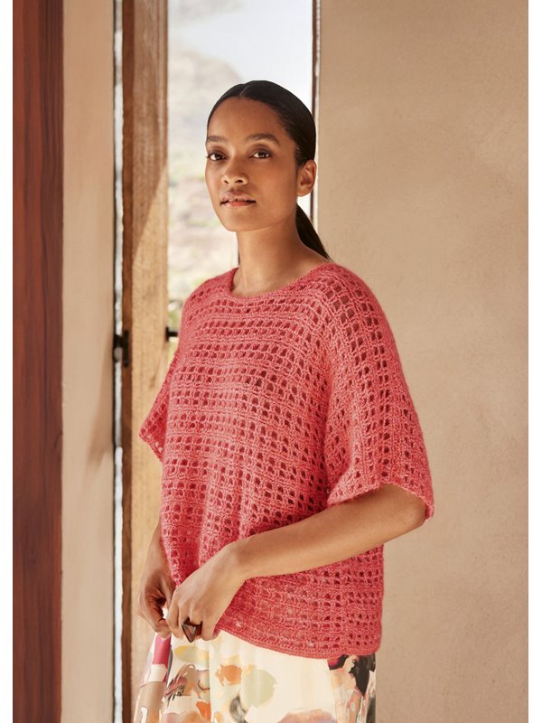 Lana Grossa HÄKELSHIRT Natural Superkid Tweed & Filo Paillettes