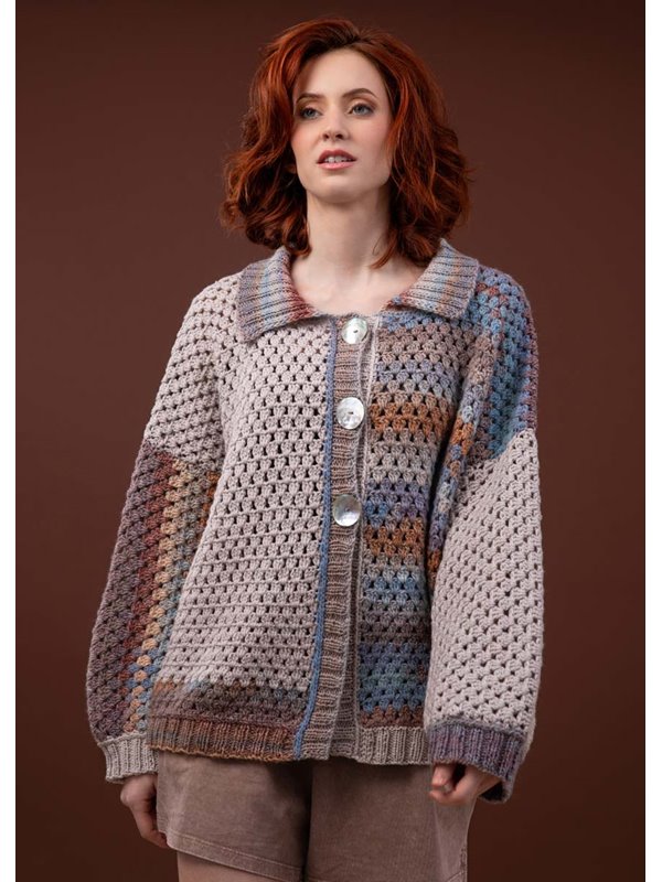 HÄKELJACKE Cinque Multi & Merino Uno von Lana Grossa