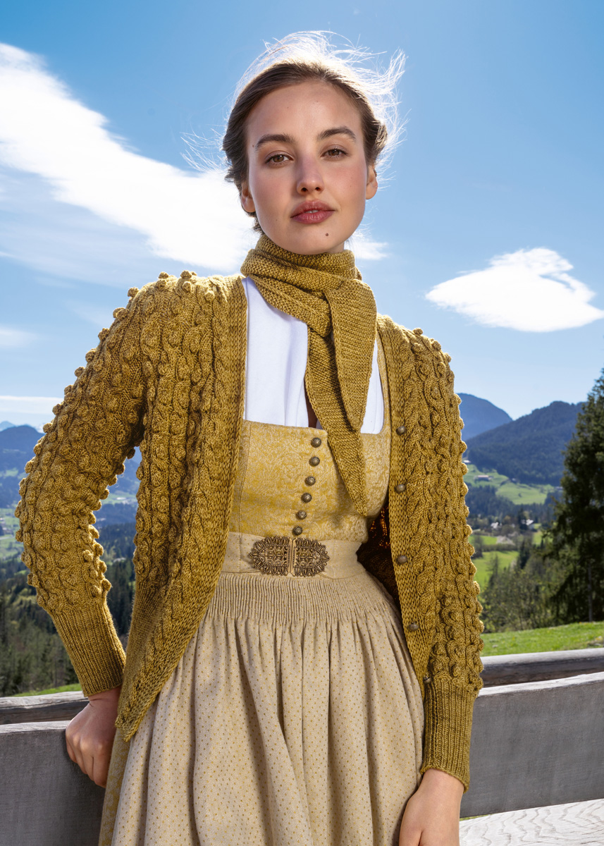 JACKE IM ZOPF-NOPPENMUSTER Cool Wool Vintage von Lana Grossa