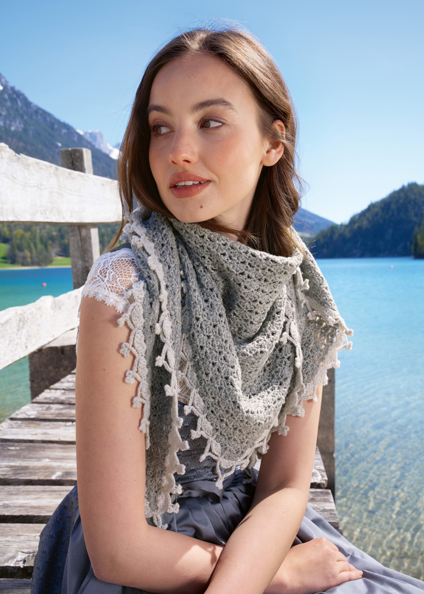 DREIECKSTUCH Cashmere 16 Fine von Lana Grossa