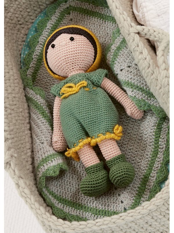 PUPPE MIT OVERALL Cotone & Cool Wool Baby & Ecopuno von Lana Grossa