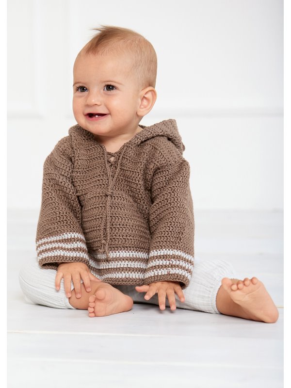 Lana Grossa KAPUZENPULLOVER Soft Cotton