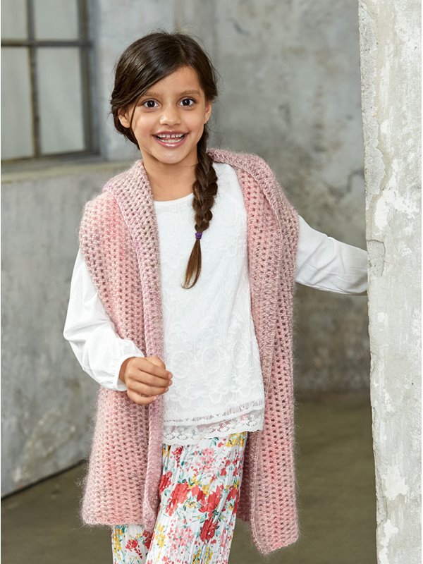 KAPUZENWESTE COOL WOOL Melange (GOTS)/Silkhair Print von Lana Grossa