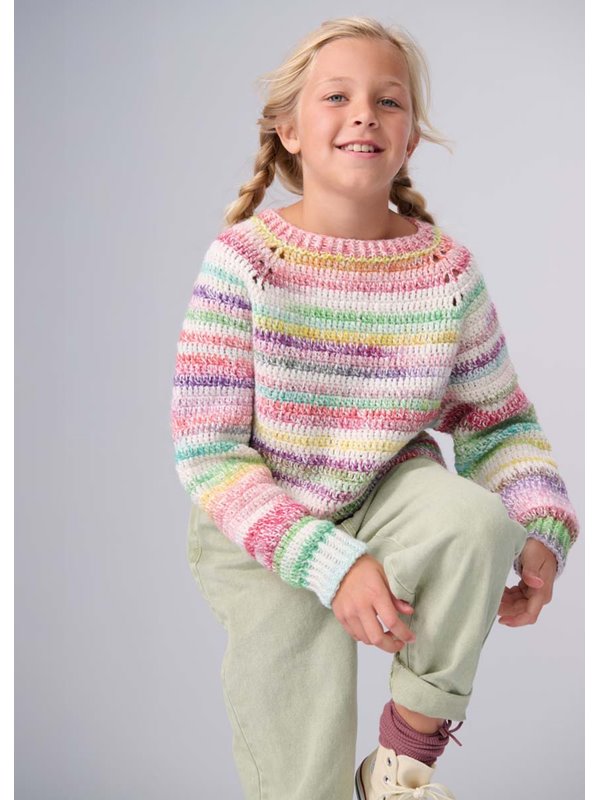 HÄKELPULLOVER TOPDOWN Gomitolo Magico & Ecopuno von Lana Grossa