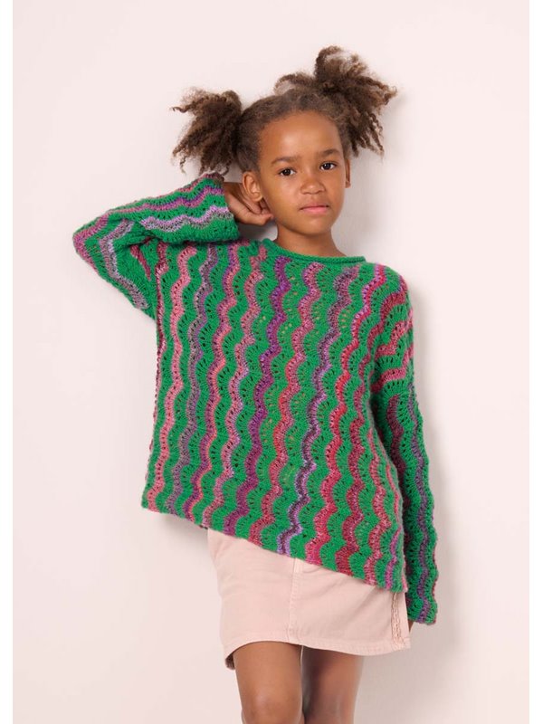 Lana Grossa PULLOVER QUERGESTRICKT Colorissimo & Ecopuno