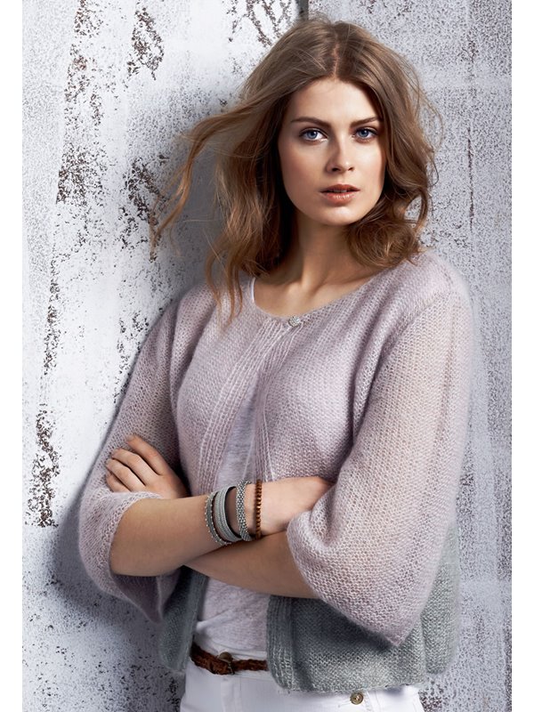 JACKE MIT 1-KNOPF-VERSCHLUSS Silkhair von Lana Grossa