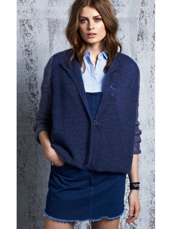 Lana Grossa JACKE MIT HAKEN-VERSCHLUSS Silkhair