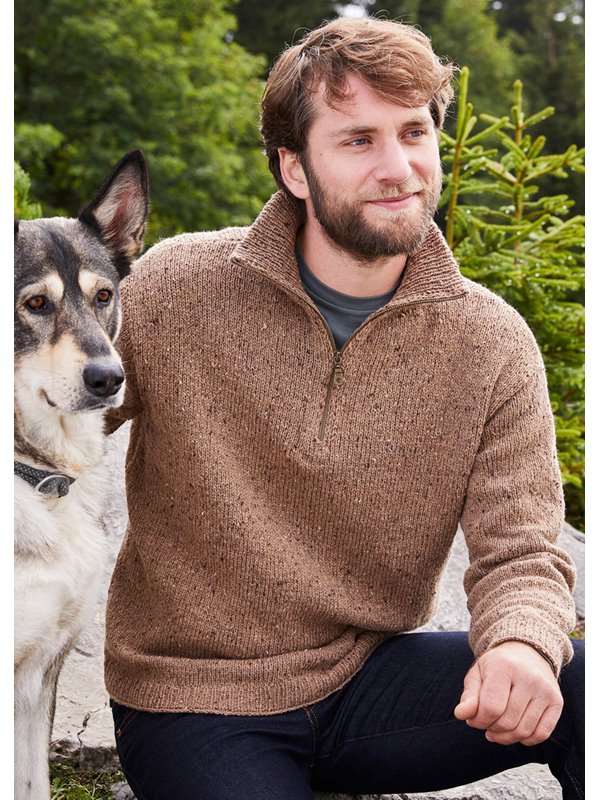 PULLOVER MIT REISSVERSCHLUSS Landlust Soft Tweed 80 von Lana Grossa